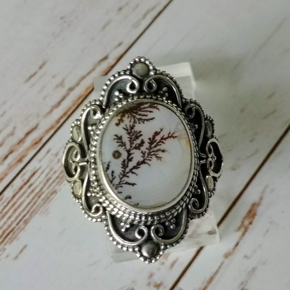 Jewelry - Scenic Dendritic Opal Sterling Ring